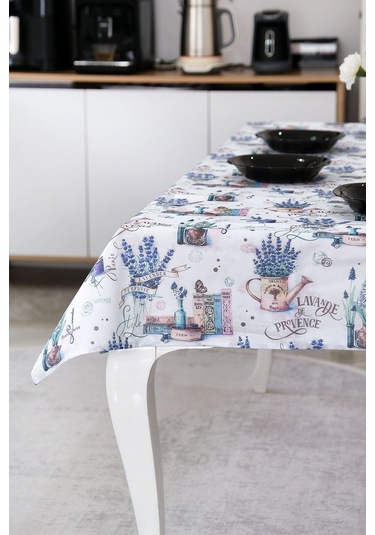 Sufre Sıvı Geçirmez Masa Örtüsü Sofra Bezi Sofra Örtüsü Piknik Örtüsü Lavanta