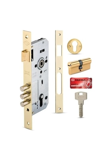 Kale 2000 Silindirli Barelli 3 Milli Çelik Kapı Kilidi Ahşap Ve Alüminyum Kapılar Için Saten