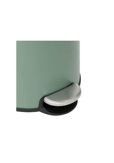 Modern-metal Pedallı/bambu Kapak 30 Lt.çöp Kutusu-yeşil Yeşil