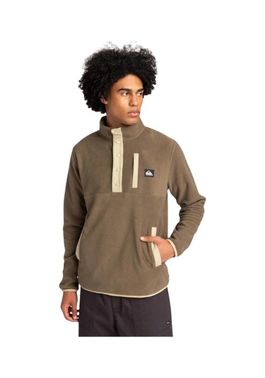 Quiksilver No Destination 2 Half Snap Erkek Polar Haki