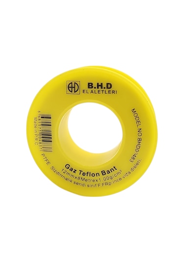 Fixonic B.h.d Bhd00483 8m 12mm Sarı Gaz Teflon Bandı 10 Adet