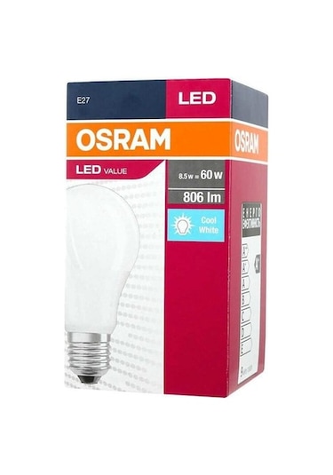 Osram 8.5W Led Ampul E27 Beyaz Işık 6500K
