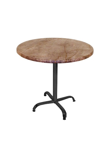 Bey Mobilya 545562237 Indigo Werzalit Yuvarlak Mutfak Masası 90 CM Çap Esb - Siyah