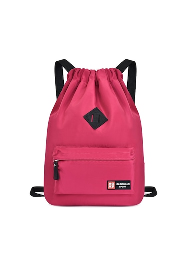 İpli Sırtçantası Öğrenci Rahat Sırtçantası Da Bisiklet Çıkspor Büyük Kapasiteli Naylon Sırtçantası Rose Red