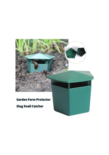 Ximistore9 10 Adet Yeşil Plastik Bahçe Salyangoz Tuzağı - Çiftçi Bahçe Koruyucu, 20-50 M² Uygun, Kolay Kullanım, Ekofriendly