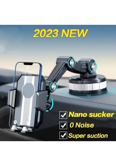 Primepickings Black 360 Derece Dönebilen Çok Fonksiyonlu Evrensel Araç Telefon Tutucu