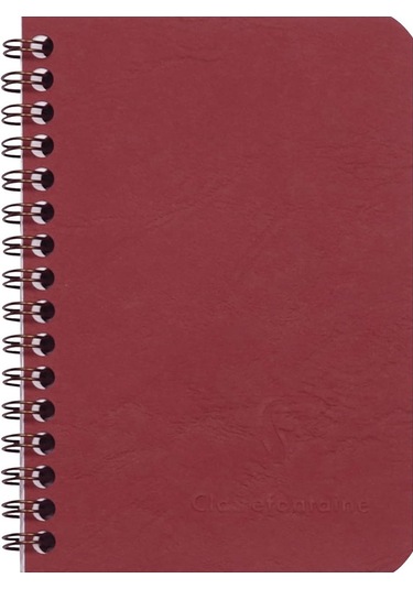 Clairefontaine Age Bag Wirebound 9x14 Çizgili Defter Bordo 785922c