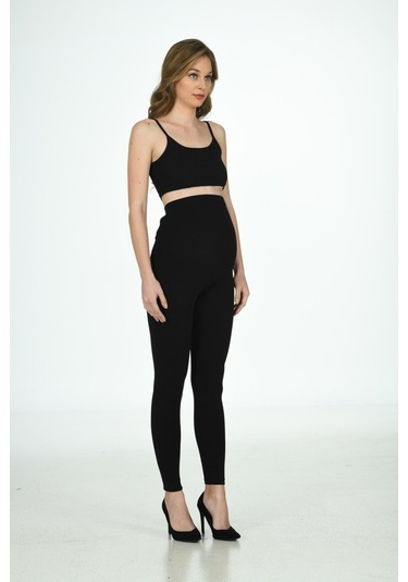 Mary Lüx Kadın  Siyah Hamile Taytsiyahxl Siyah