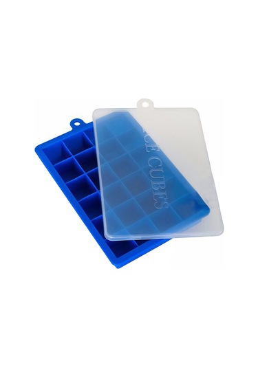 Jeehugo 24 Lü Silikon Buzluk/evcil Yemek-kakaolu Kalıp, Isı-soguk Dayanıklı, Kolay Çıkarım, Kapatıcı Kapağı, Mavi Çok Renkli