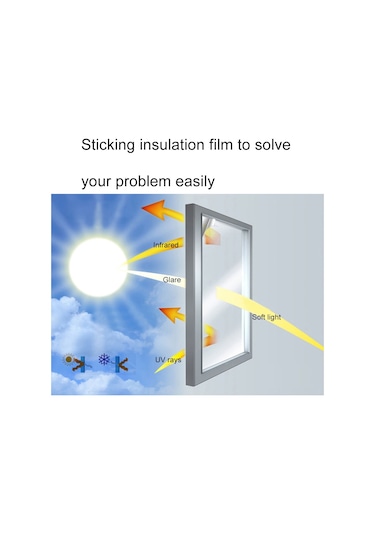 Sones Uv Yansıtıcı Tek Yönlü Gizlilik Dekorasyon Cam Pencere Filmi Etiketi, Genişlik: 50cm, Uzunluk: 1m Altın