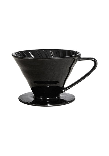 Geeksen Kahve Filtre Kupa: Seramik V60 Spiral Içme, Kolay Çayırma, Siyah Küçük Boy, El Filtre Kahve Aleti Siyah