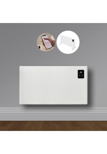 Elektrikli Wifi Konvektör Panel Isıtıcı 1500 W Beyaz