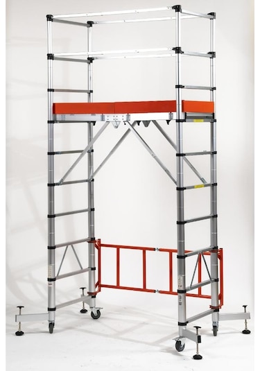 Cardilife Alüminyum Teleskopik 2+2 4 Mt Iskele Merdiven 2+2
