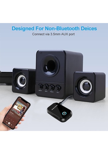 Cbtx Bt15 Aux Araç Bluetooth 5.0 Ses Alıcısı Gürültü Azaltma Bluetooth Çağrı Adaptörü