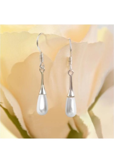 Brezza Lusso Jewelry Gümüş Doğal Tatlı Su Incisi Bayan Gümüş Küpe