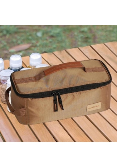 Haki Açık Hava Piknikleri İçin Büyük Kapasiteli Temizlemesi Kolay Çanta Çeşitli Eşyalar Düzenleyici