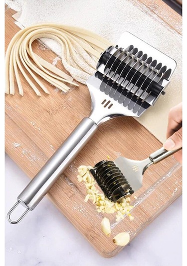 Paslanmaz Çelik Hamur Kesme Aparatı Metal Saplı