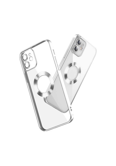 iPhone 11 Uyumlu Kamera Korumalı Logo Gösteren Omega Kılıf-gümüş Gümüş Gümüş