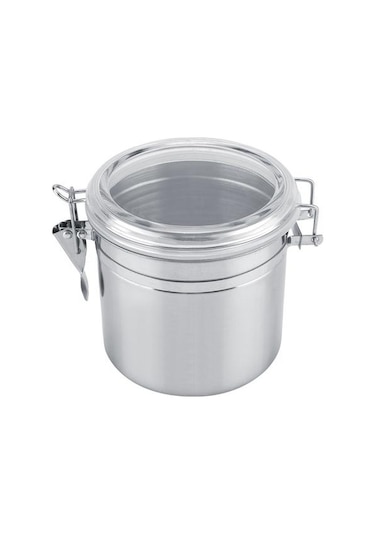 Paslanmaz Çelik Kahve Konteyneri Vakum Mühürlü Depolama Kavanozu Şeker Çayı Fasulyesi Hava Geçirmez Teneke Kutu İçin Büyük Kapasite Depolama Şişeleri Ve Amp Kavanoz 3 Kaşık Klipsli