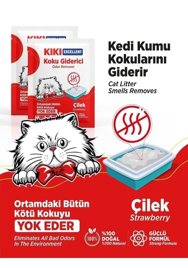 Kedi Kumu Koku Giderici - 25gr / Çilek Kokulu