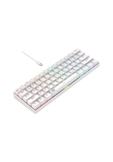 Havit Gamenote Kb903l Mekanik Aydınlatma Oyuncu Klavyesi - Beyaz