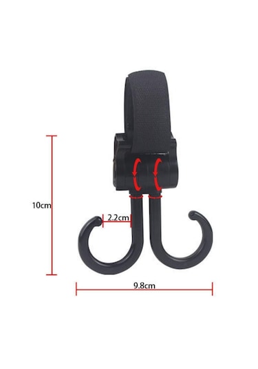 Buffer 2li Bebek Arabasına Uyumlu Cırtlı Eşya Taşıma Aparatı