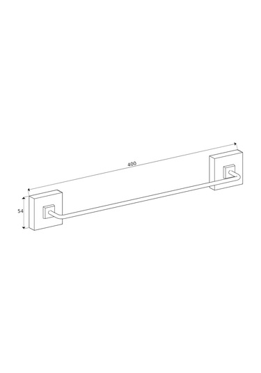 Sas Delmeye Son Yapışkanlı Banyo Mutfak Uzun Havluluk Askısı Krom