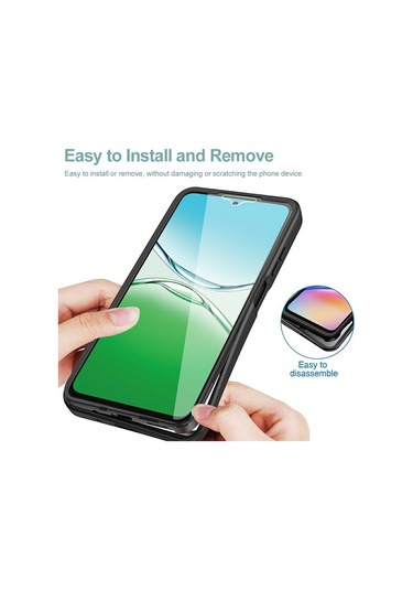 Oppo A5 5g/ Oppo A5 Kılıfı Akrilik + Tpu Şeffaf Telefon Kılıfı Ve Pet Ekran Filmi - Mavi Mavi