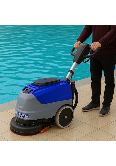 Cleanvac B-180 Akülü Dar Alan Zemin Temizleme Makinesi