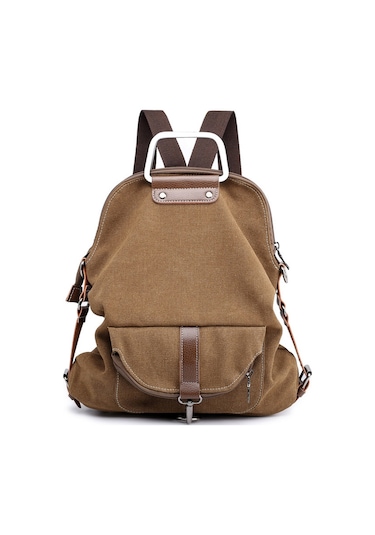 Skycity Kadınlar İçin Çok Fonksiyonlu Vintage Çanta - Omuz Çantası, Sırt Çantası Ve El Çantası - Kahverengi Çok Renkli