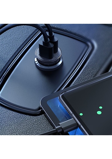 Tüm Araçlara Uyumlu Çift Usb Girişli Çakmaklık Şarj Cihazı