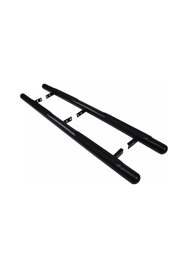 L200 2007-2015 Uyumlu Krom Ø70 Yan Basamak Tubular C Modeli Siyah