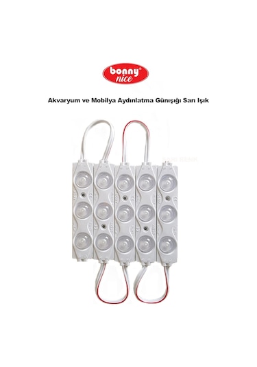 Akvaryum Modül Led Aydınlatma Günışığı Sarı Işık Anahtarlı 5'Li 432002215