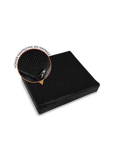 Visco (Kaydırmaz Tabanlı) Kare Ortopedik Oturma Minderi 45x40x7