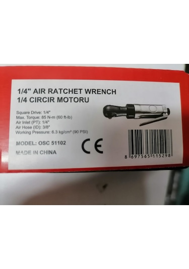 Osacar 1/4 Havalı Cırcır 85 Nm Osc 51102