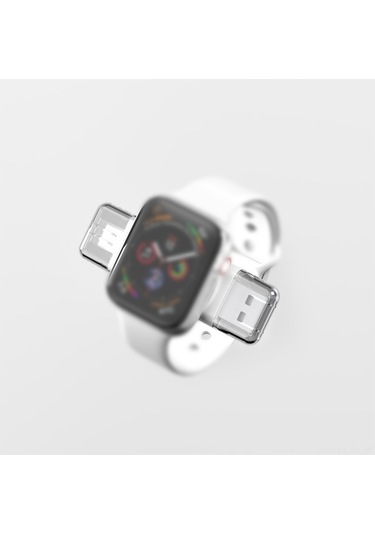 Fastbuy İos Watch Tüm Seriler İçin Kablosuz Şarj Cihazı - Beyaz, 5w Güç, Akıllı Sıcaklık, 2 Saat Tam Şarj