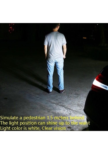 Sones Araba Led Elektrikli Göz Geri Vites Lambası Harici Ampul Modifiye Plaka Yardımcı Işık Siyah