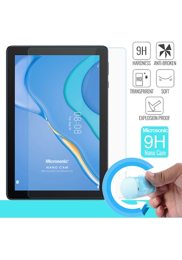 Microsonic Huawei Uyumlu MatePad T10 Nano Glass Cam Ekran Koruyucu