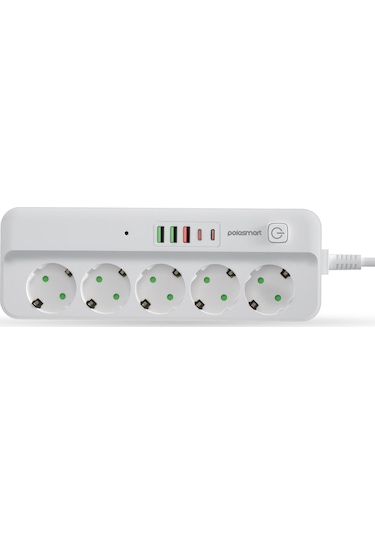 Polosmart Mp21 Akım Korumalı Uzatma Kablosu Priz 2 Metre Beyaz 2 M