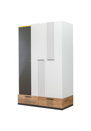 setaymobilya Gardırop, Relax Genç Odası 3 Kapaklı Dolap - Setay