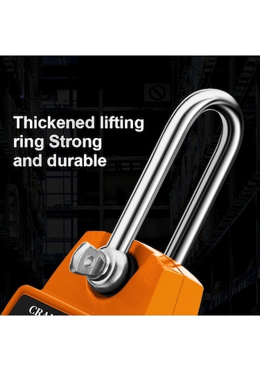 Yifomall Endüstriyel Elektronik Kanca Terazi 500kg - Tahta, Balıkçılık, Av İçin Hassas Ölçüm, 3 Birim Seçeneği, Lcd Işık, Mncs-m Turuncu Pil Yok