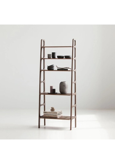 Woodesk Sombra, Ahşap Kitaplık Ve Raf Ünitesi, 190x75, Ceviz Renk