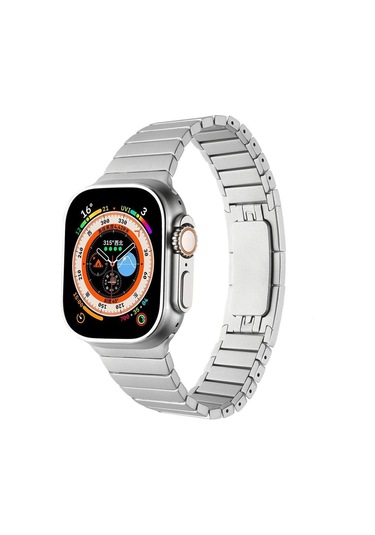 iOs Watch Uyumlu 40mm  Krd-35 Metal Kordon-gri