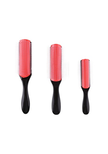 Fırça Saç 9-satır Dolaşık Açıcı Saç Fırçası Denman Dolaşık Açıcı Saç Fırçası Baş Masaj Aleti Kadınlar İçin Düz Kıvırcık Islak Saç Combs