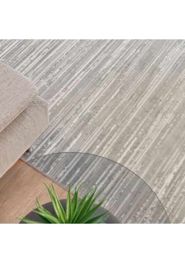 Kaşmir Halı 7/24 Elegante Evore Grey 100x300 CM Salon Mutfak Halısı Yolluk Kilim