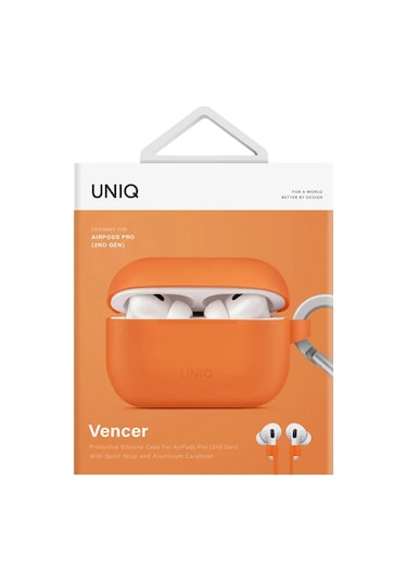 Unıq  Airpods Uyumlu Pro 2 Vencer Kılıfı Klips İle Birlikte 147855464 Turuncu