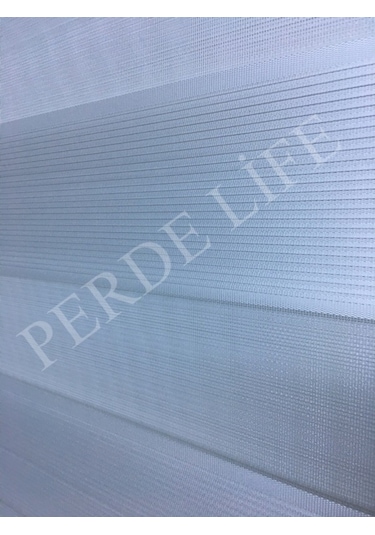 Beyaz Renk Mini Plise Desenli Zebra Stor Perde Tüm Ölçülerde (153587042)