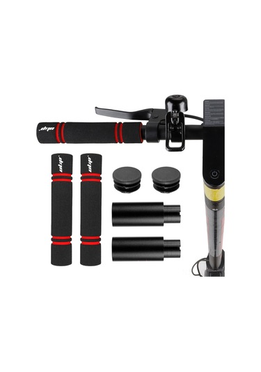 Yaleker Ulıp Max G30 Elektrikli Kaykaycı Parçası - Işıksız Siyah El Çubuğu Uzatma Seti Alüminyum Ally + Eva + Abs