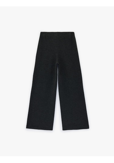 Koton Standart Bel Geniş Paça Pantolon Antrasit 6sak40037ek Antrasit