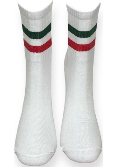 2'li Unısex Çizgili Yeşil-turuncu Ve Yeşil-kırmızı Şeritli Esnek Nem Alabilen Pamuklu Spor Soket Çoraplar Çok Renkli 2'li Unısex Çizgili Yeşil-turuncu Ve Yeşil-kırmızı Şeritli Esnek Nem Alabilen Pamuklu Spor Soket Çoraplar Çok Renkli